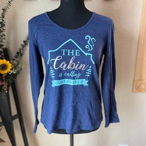 ⭐️10/$10 Soft Sensations Long Sleeve Blue Shirt M